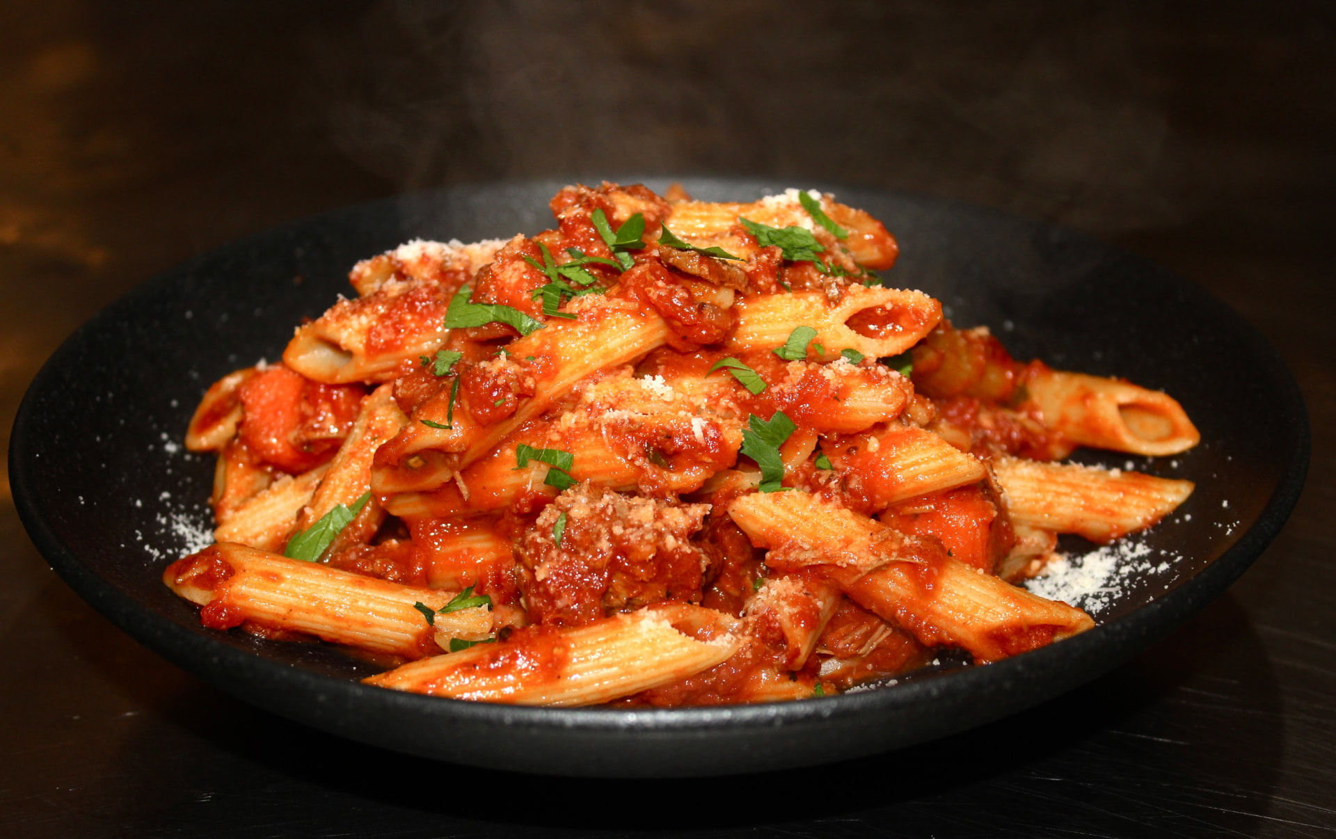 Penne through the garden ragu